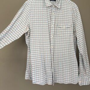1901 Blue and White Casual Button Down Shirt